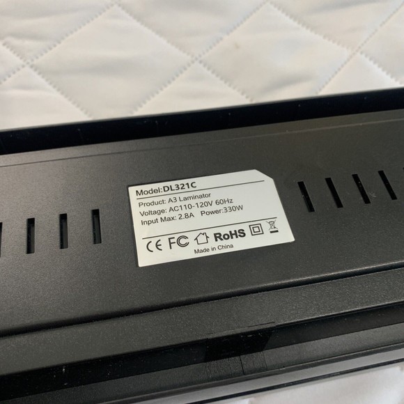 Laminator A3 Series Machine DL321C AC110-120V 60Hz 2.8A 330W Black 13" L - Picture 8 of 12